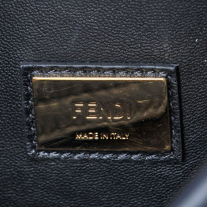 Fendi Vitello Seta Shiny Nappa Medium Peekaboo Iconic Satchel Black 7 of 7