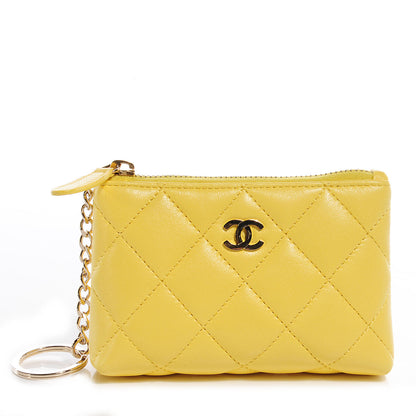 Chanel Lambskin Key Holder Case Jaune Yellow 1 of 8