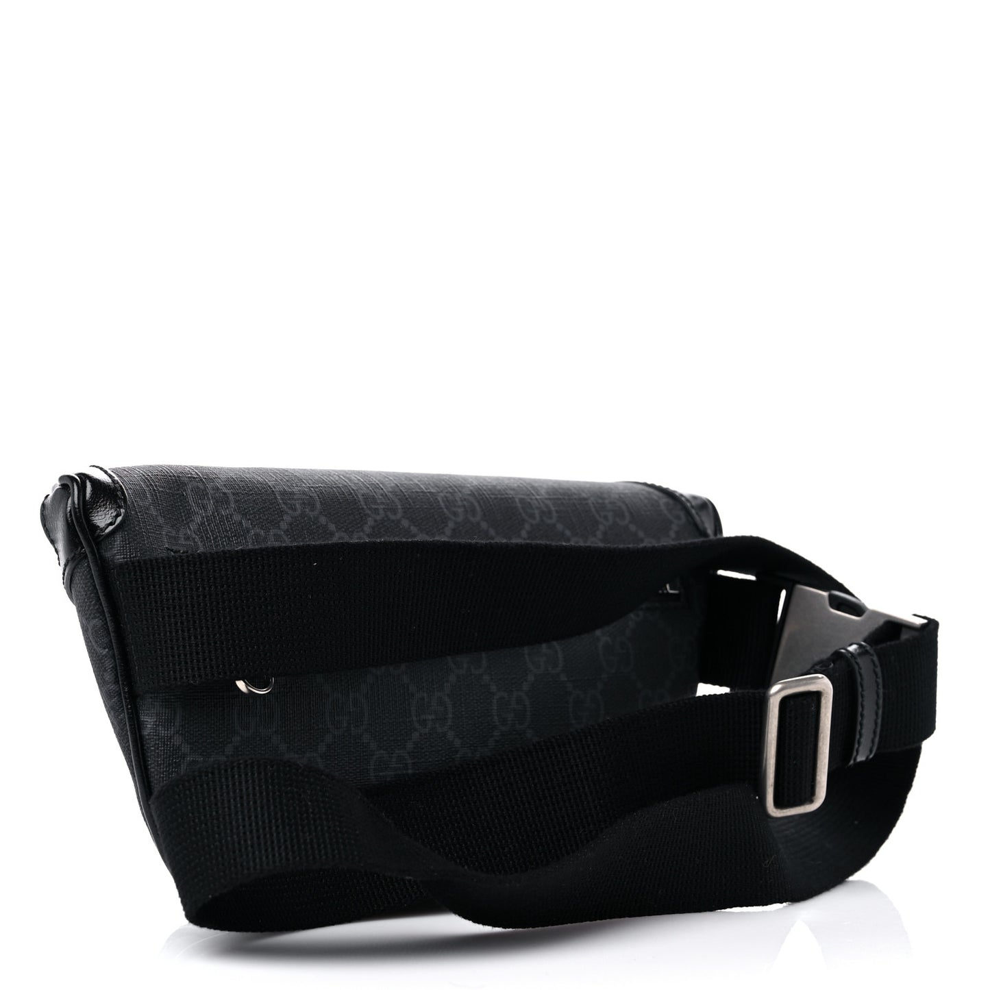 GG Supreme Monogram Textured Calfskin Retro Interlocking G Belt Bag Black