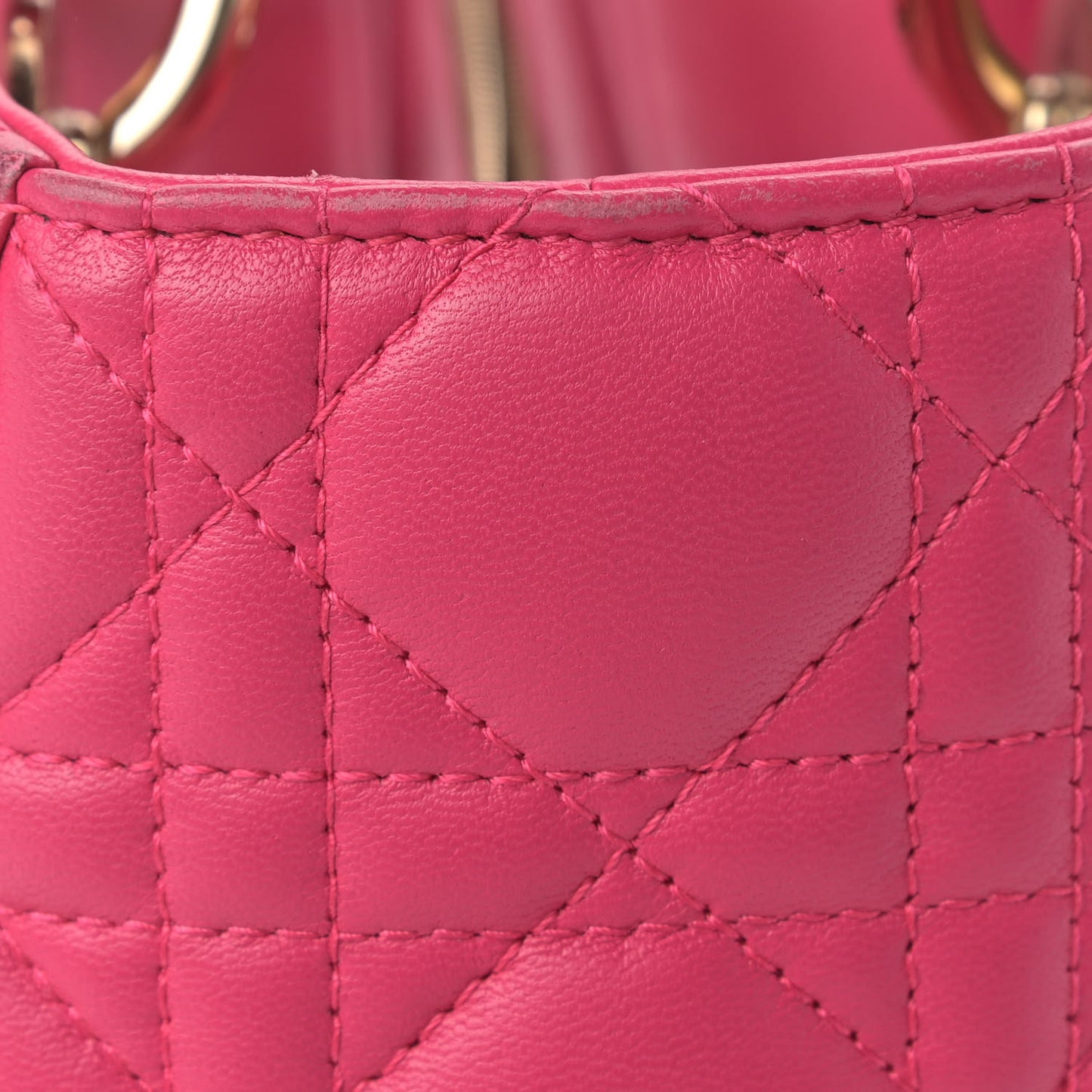 Lambskin Cannage Medium Lady Dior Pink