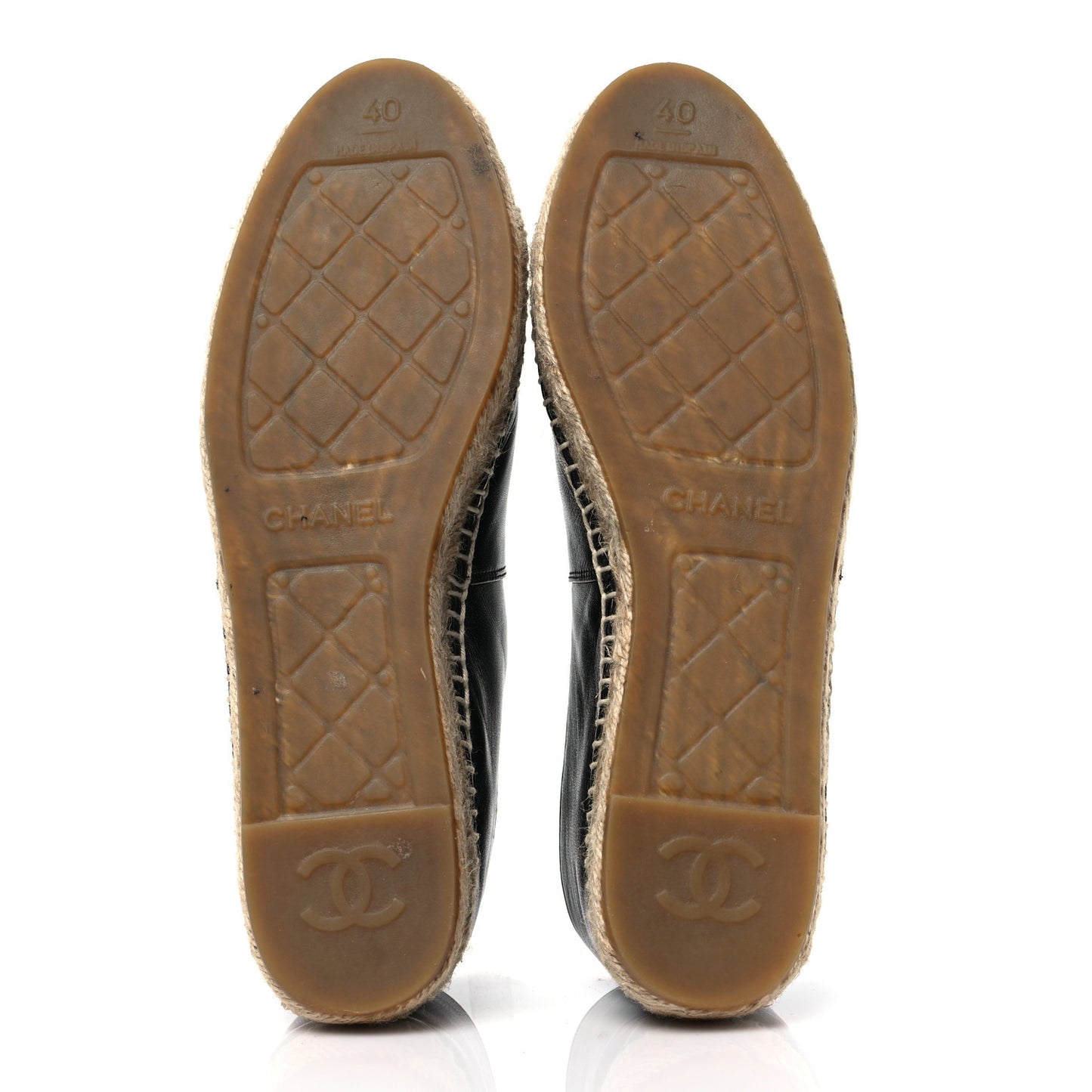 Lambskin CC Espadrilles 40 Black