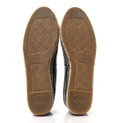 Chanel Lambskin CC Espadrilles 40 Black 5 of 10
