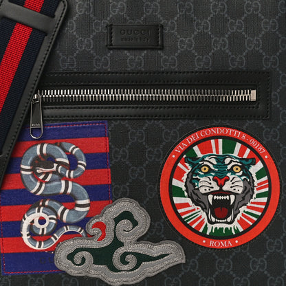 Gucci GG Supreme Monogram Night Courrier Flat Messenger Bag Black Multicolor 9 of 11