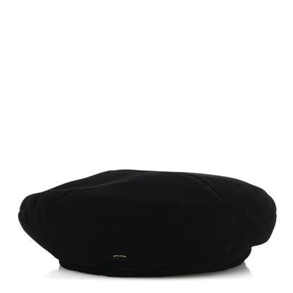 Chanel Velvet Beret Hat S Black 1 of 8