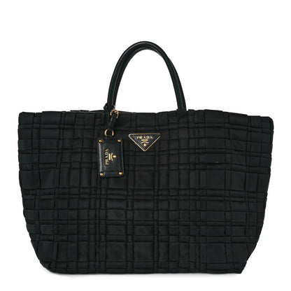Prada Tessuto Nylon Woven Shopping Tote Black 1 of 9