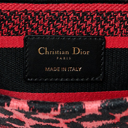 Christian Dior Canvas Medium Mizza Embroidered Lady D-Lite Fuchsia 5 of 8