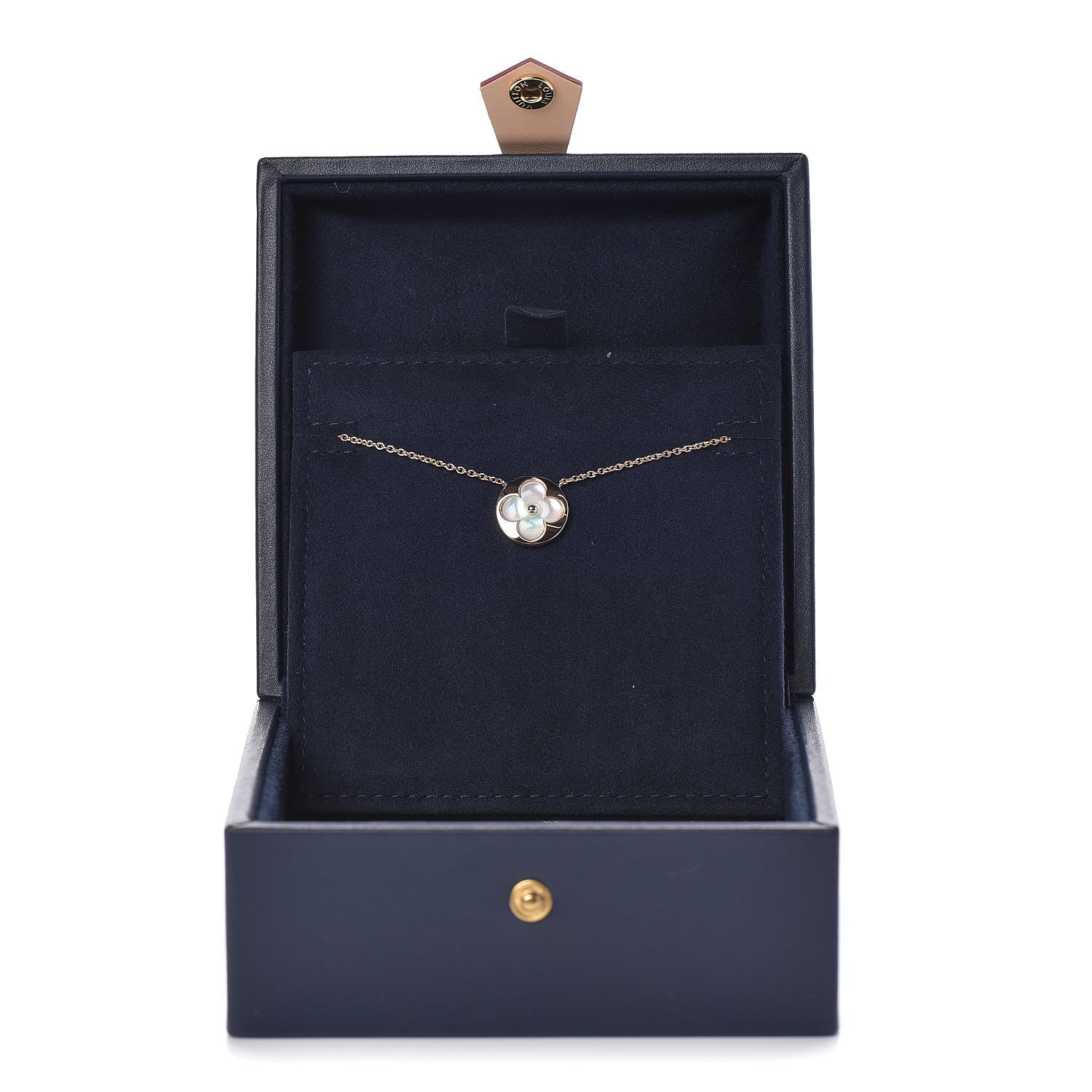 Louis Vuitton 18K Pink Gold Mother Of Pearl Blossom Sun Pendant Necklace 8 of 8