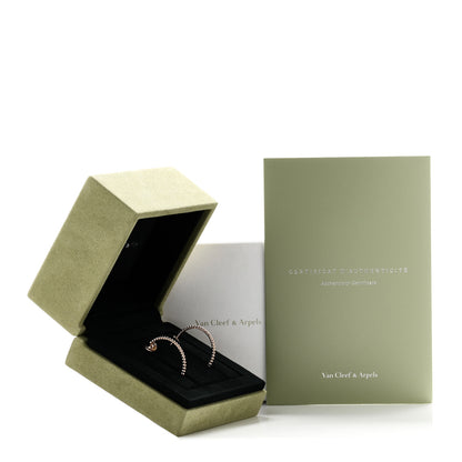 Van Cleef & Arpels 18K Rose Gold Small Perlee Hoop Earrings 5 of 5