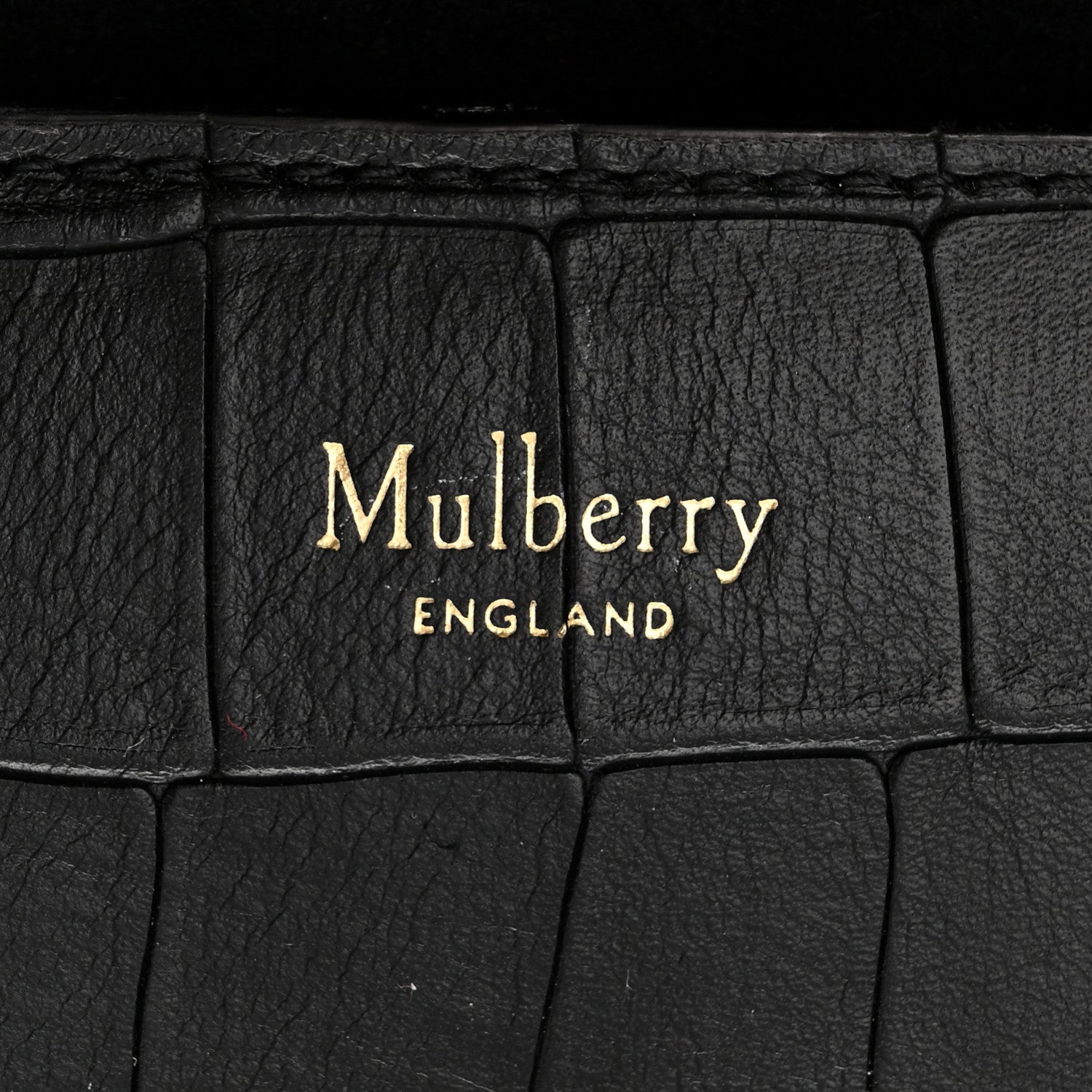 Mulberry Calfskin Crocodile Embossed Bayswater Black 6 of 9