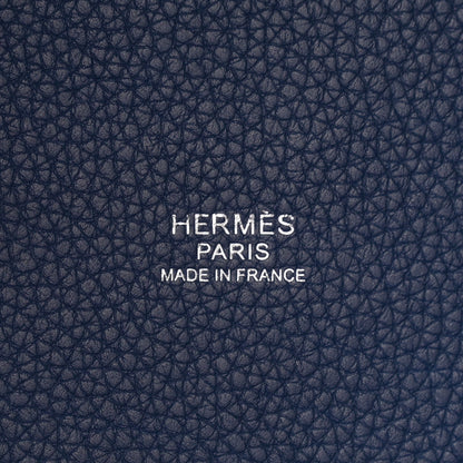 Hermes Taurillon Clemence Picotin Lock 18 PM Bleu Saphir 6 of 12