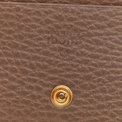 Gucci Dollar Calfskin GG Supreme Monogram GG Marmont Card Case Porcelain Rose Beige Ebony 6 of 7