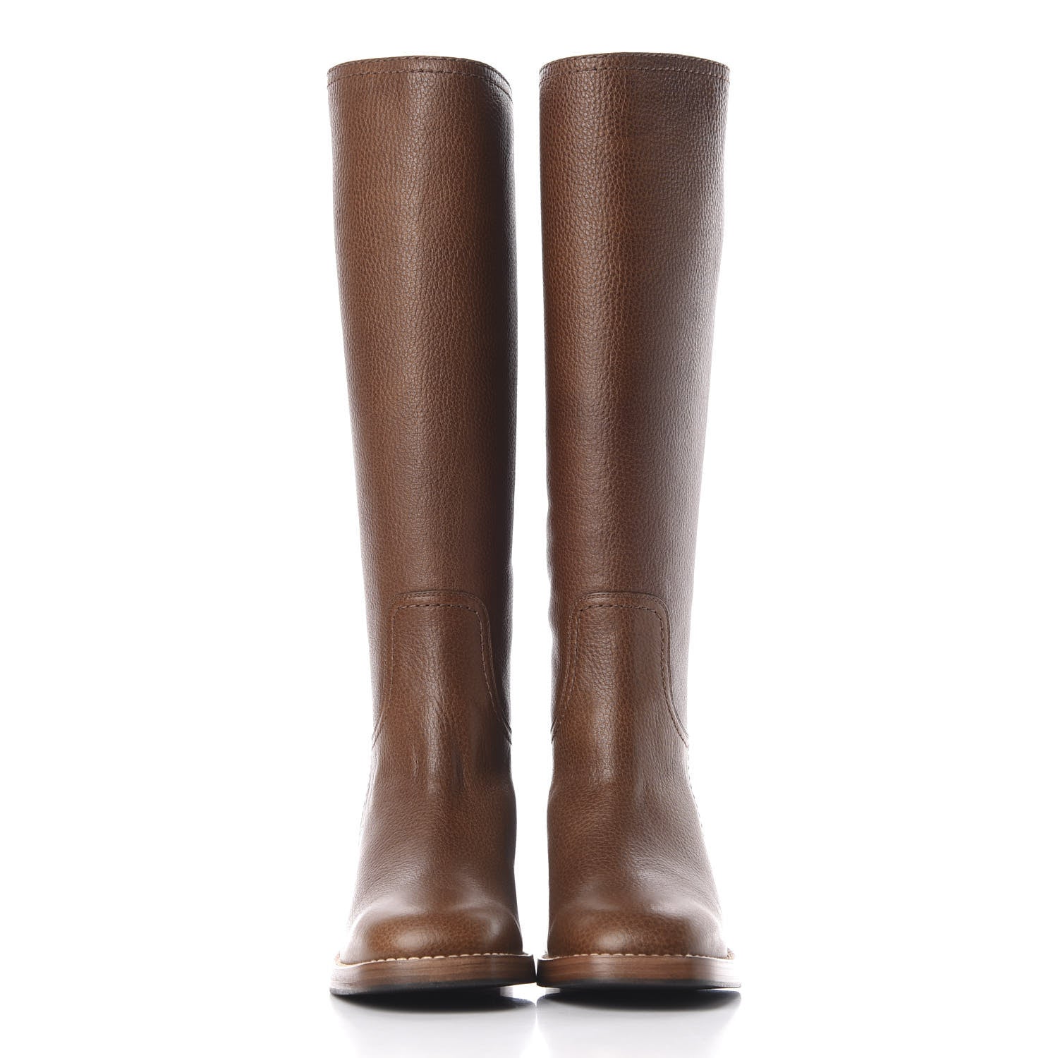 Gucci GG Monogram Calfskin Lola Tall Boots 38 Beige Ruggine Cuir 4 of 13