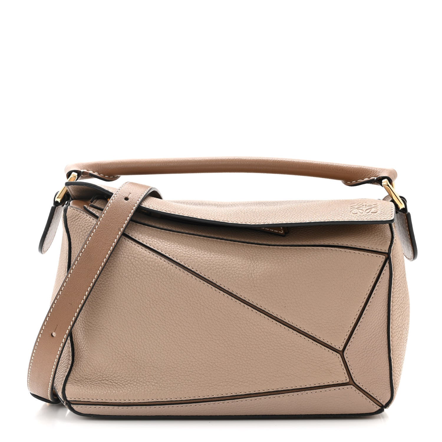 Loewe Grained Calfskin Small Puzzle Bag Sand Mink 1 of 10