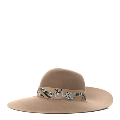 Hermes Rabbit Felt Brides de Gala Francoise Hat 57 Etoupe 1 of 9