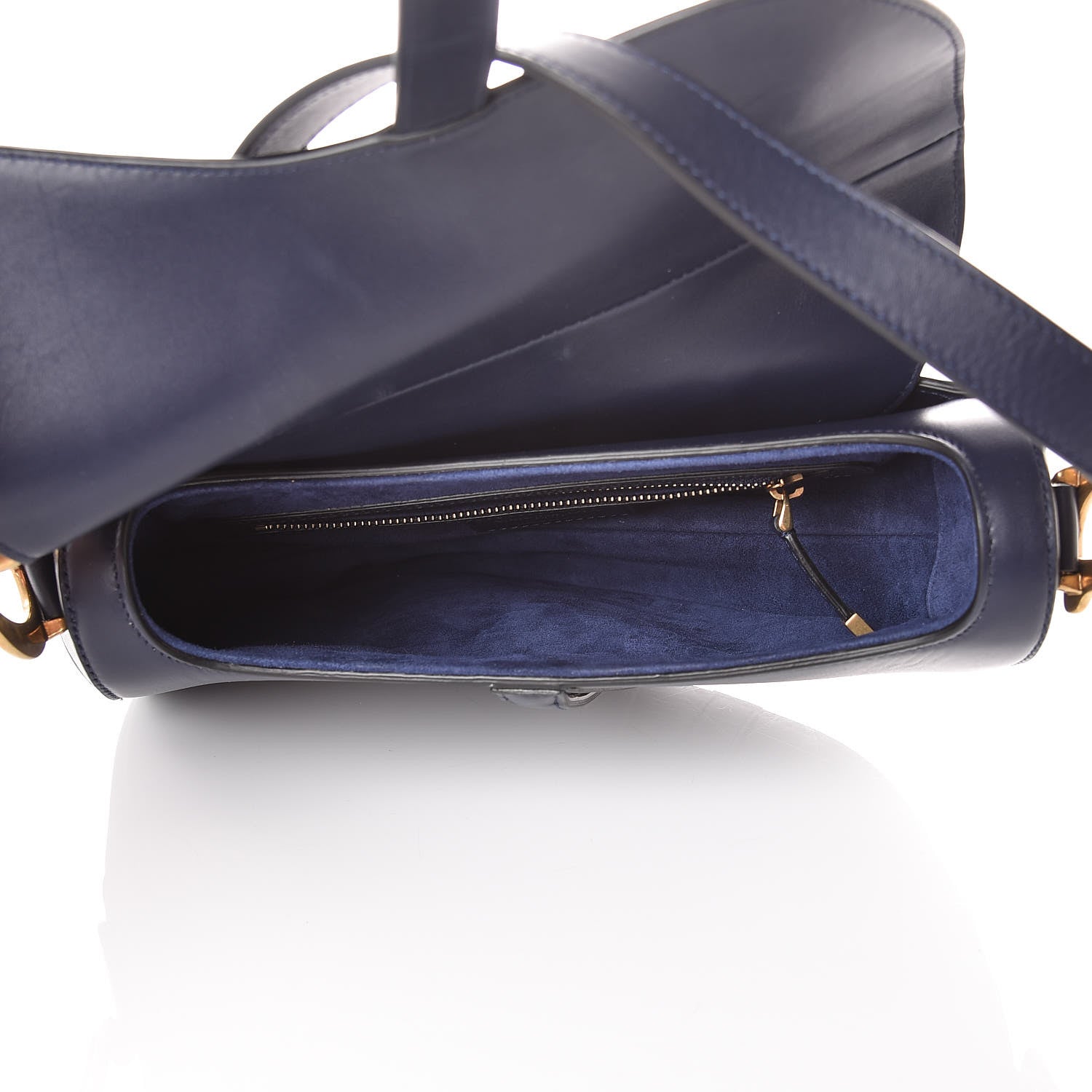 Christian Dior Calfskin Saddle Bag Indigo Blue 5 of 9
