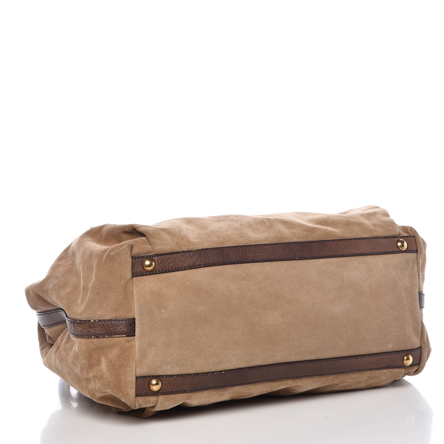 Prada Scamosciato Suede Satchel Light Brown 4 of 18