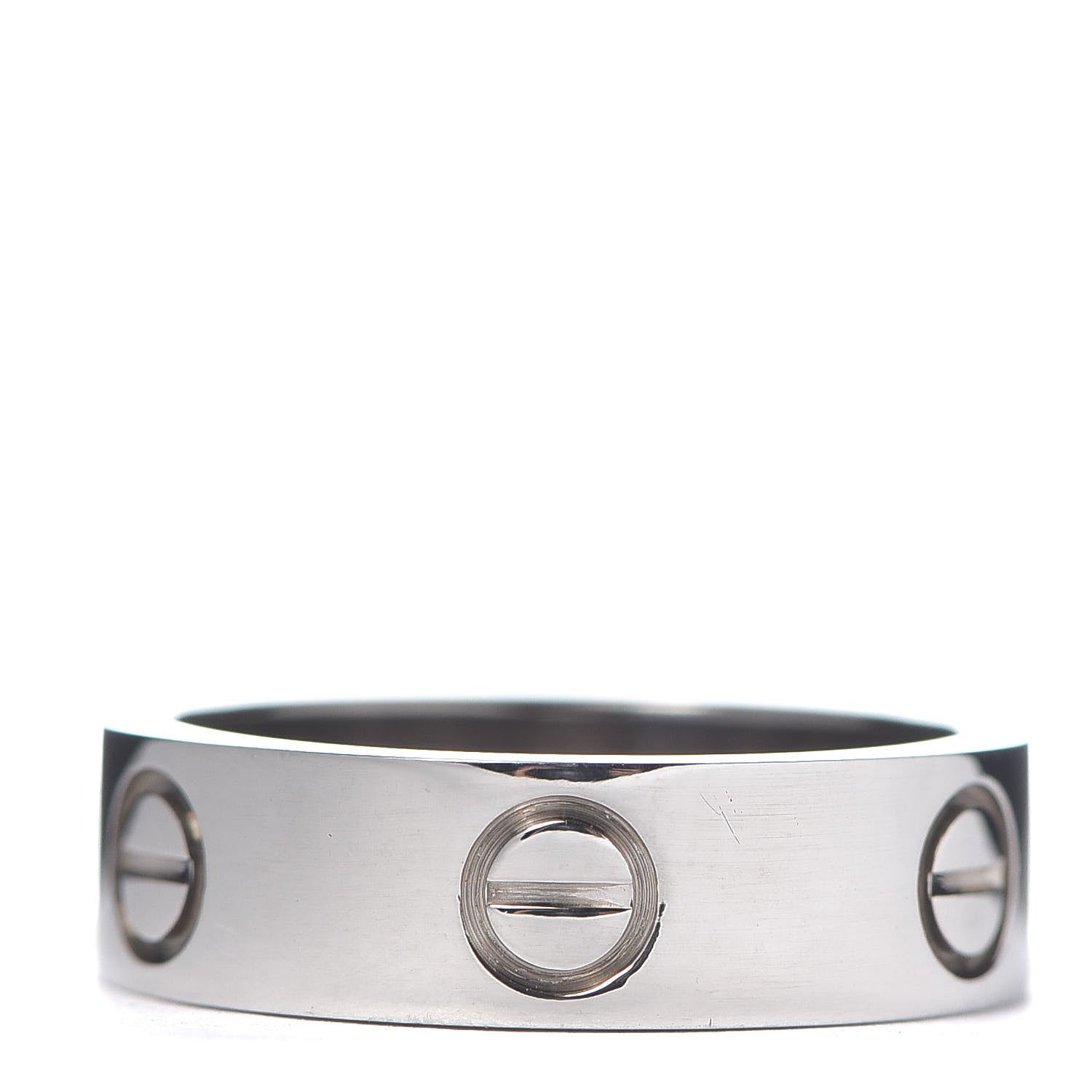 Cartier 18K White Gold 5.5mm LOVE Ring 51 5.75 1 of 4