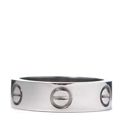 Cartier 18K White Gold 5.5mm LOVE Ring 51 5.75 1 of 4