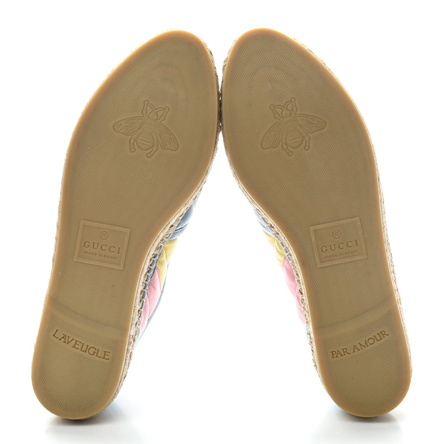 Nappa Matelasse Diagonal GG Marmont Espadrilles 38 Multicolor Pastel