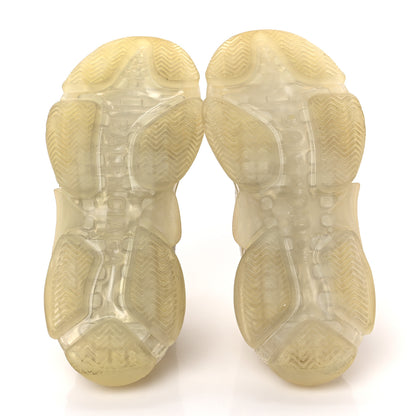 Balenciaga Fabric Mesh Clear Sole Womens Triple S Sneakers 37 Beige 5 of 8