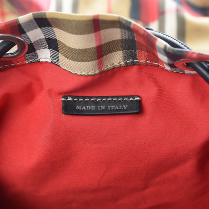 Burberry Vintage Check Graffiti Print Medium Rucksack Backpack Antique Yellow Red 6 of 12