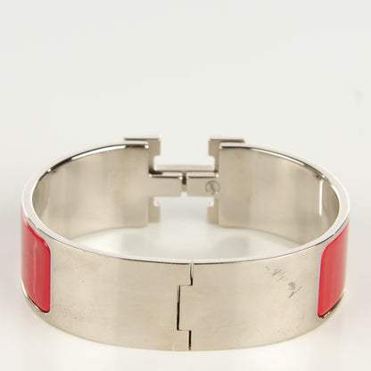Hermes Enamel Wide Clic Clac H Bracelet GM Red 3 of 6