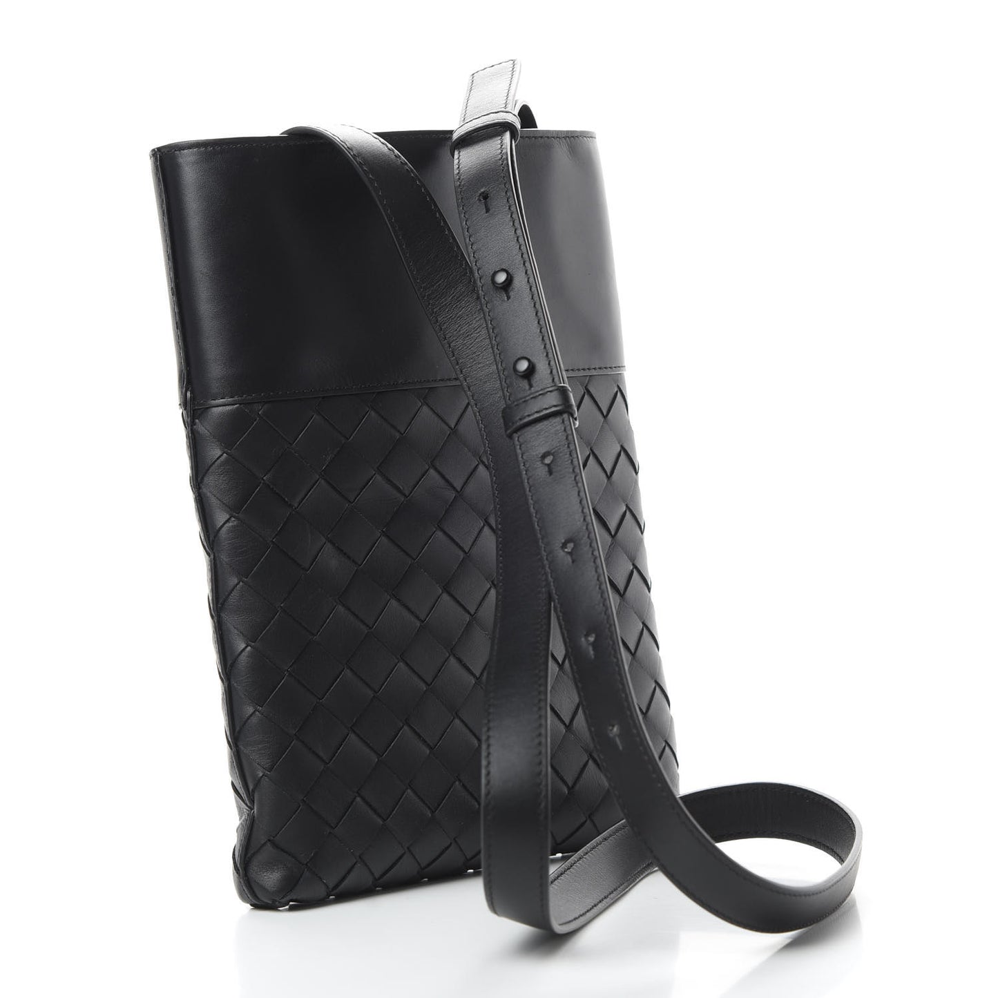 Nappa Intrecciato Messenger Black