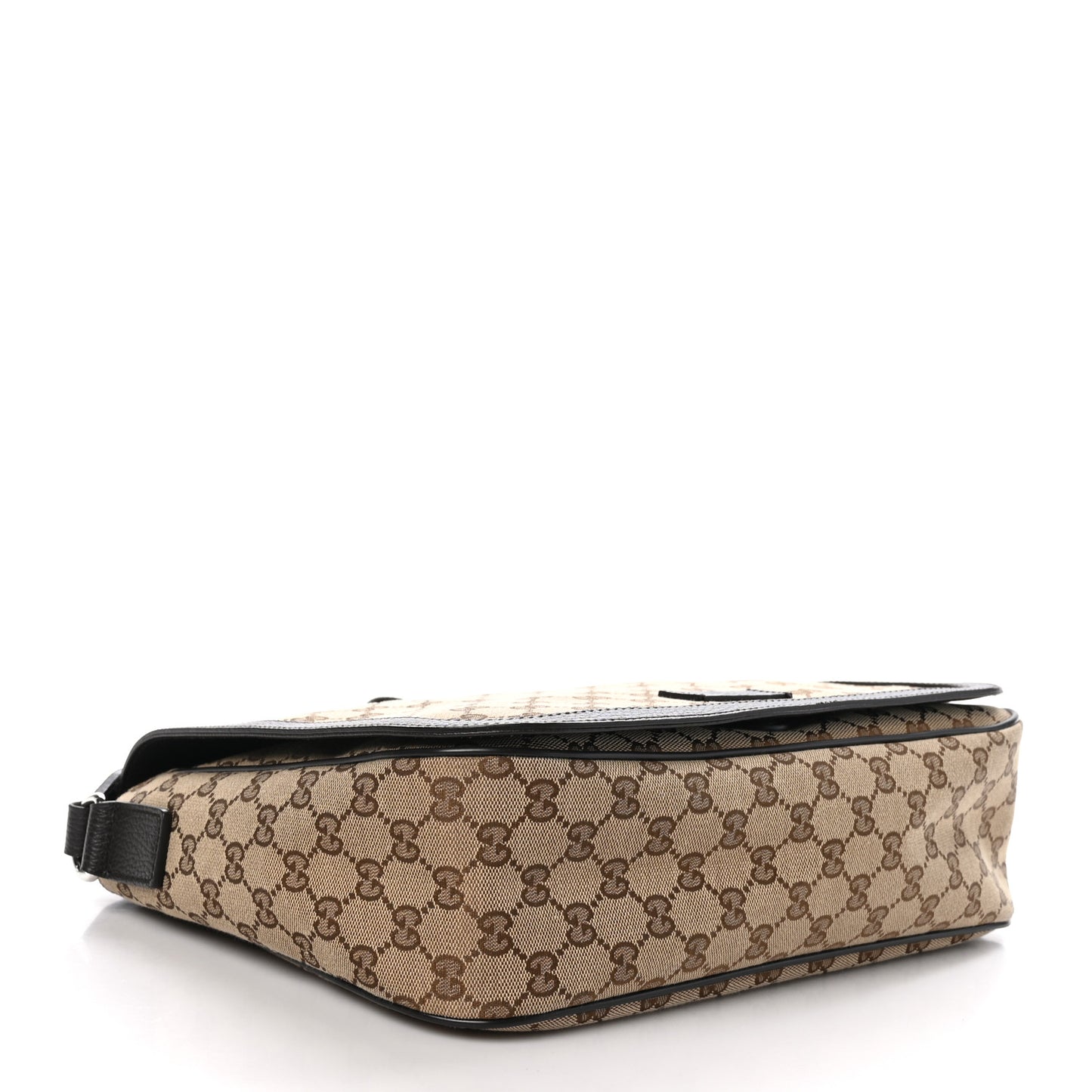 Monogram Large Flap Messenger Bag Beige Dark Brown