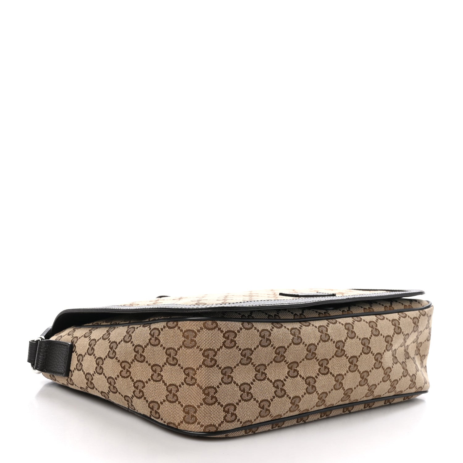 Gucci Monogram Large Flap Messenger Bag Beige Dark Brown 4 of 10