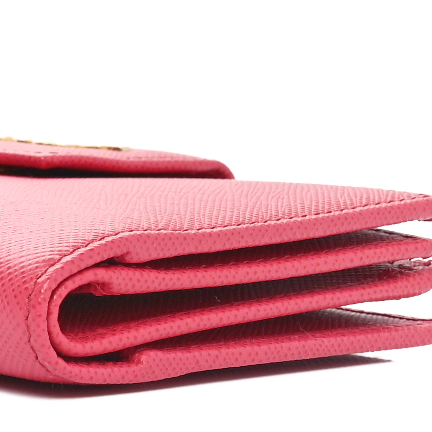 Prada Saffiano Metal Medium Wallet Peonia 9 of 10