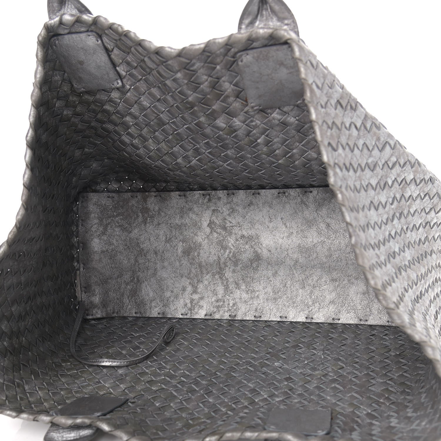 Bottega Veneta Metallic Nappa Intrecciato Medium Moon Cabat Silver 6 of 12