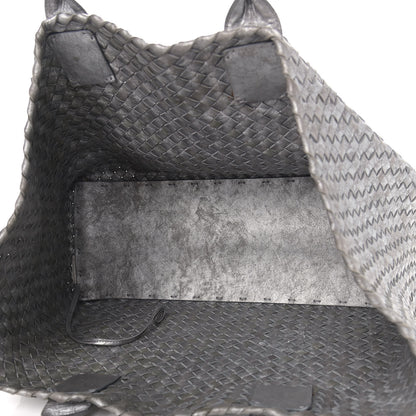 Bottega Veneta Metallic Nappa Intrecciato Medium Moon Cabat Silver 6 of 12