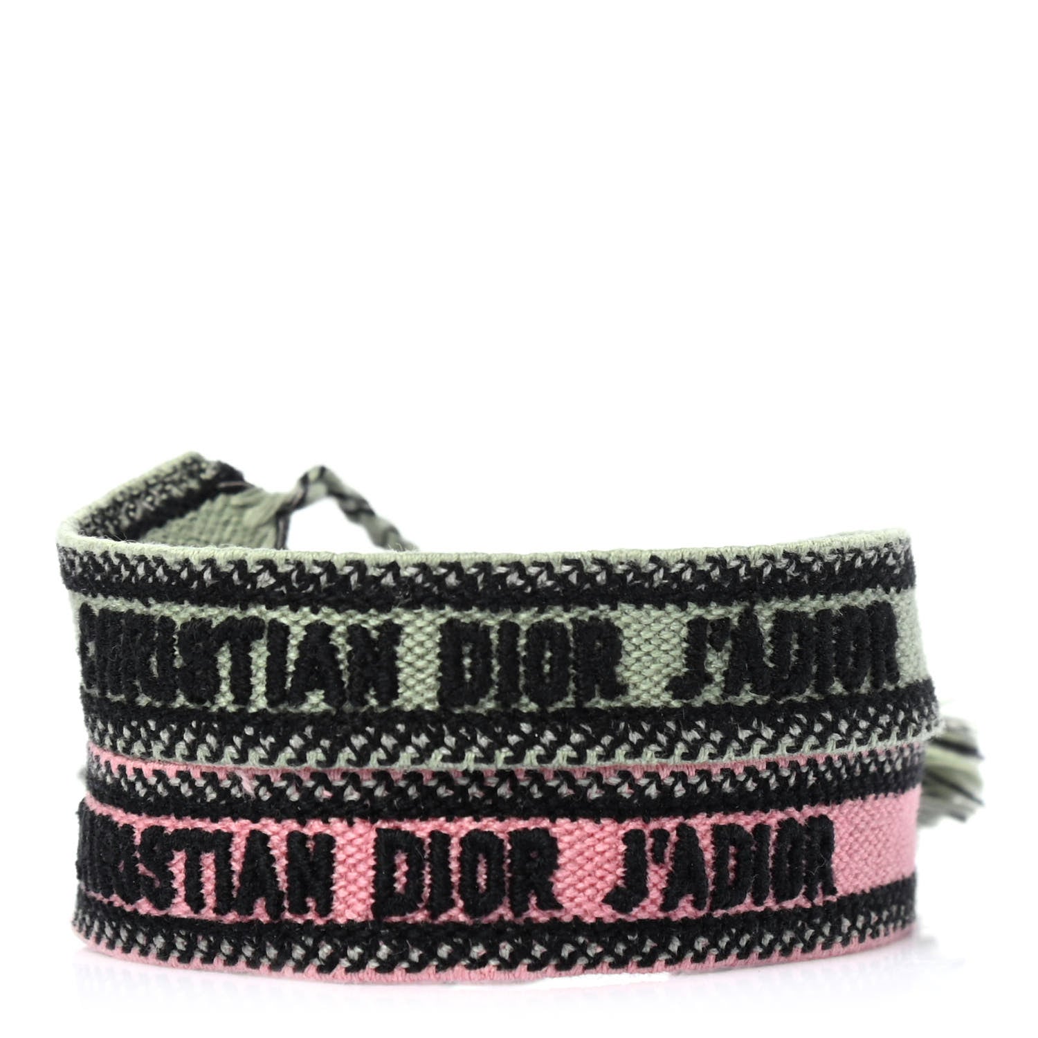 Christian Dior Woven Cotton J'Adior Friendship Bracelet Set 1 of 4