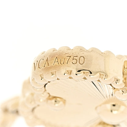 Van Cleef & Arpels 18K Yellow Gold Diamond 5 Motifs Guilloche Vintage Alhambra Bracelet 4 of 5