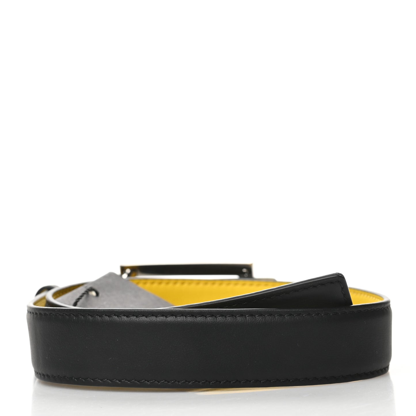 Vitello Century FF Reversible Childrens Belt Black Limone