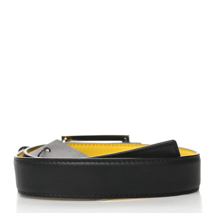 Fendi Vitello Century FF Reversible Childrens Belt Black Limone 2 of 4
