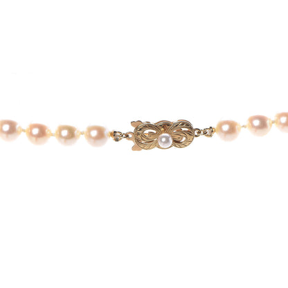 Mikimoto 18K Yellow Gold Akoya Pearl 7-7.5mm Strand Necklace 24" 4 of 6