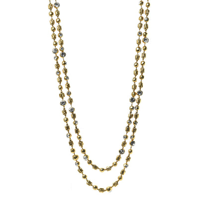 Chanel Crystal Necklace Gold 1 of 6