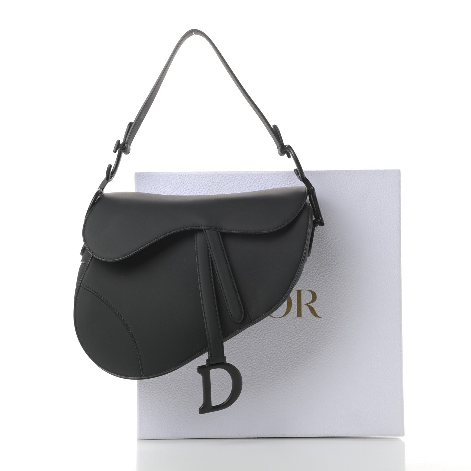 Christian Dior Ultra Matte Calfskin Saddle Bag Black 12 of 12