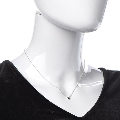 Tiffany Sterling Silver Diamond .10ct Elsa Peretti Diamonds by the Yard Pendant Necklace 2 of 9