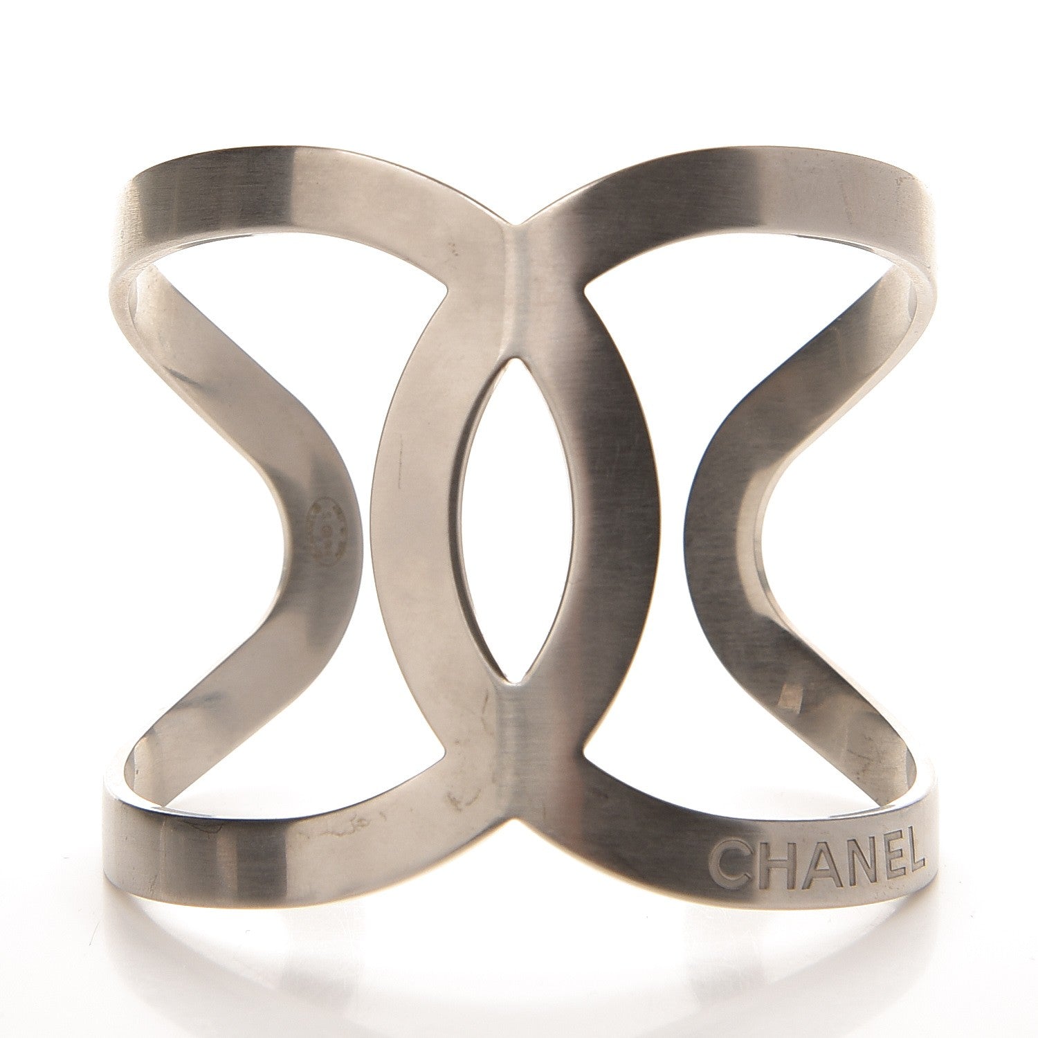 Chanel Metal CC Cuff Silver 3 of 5