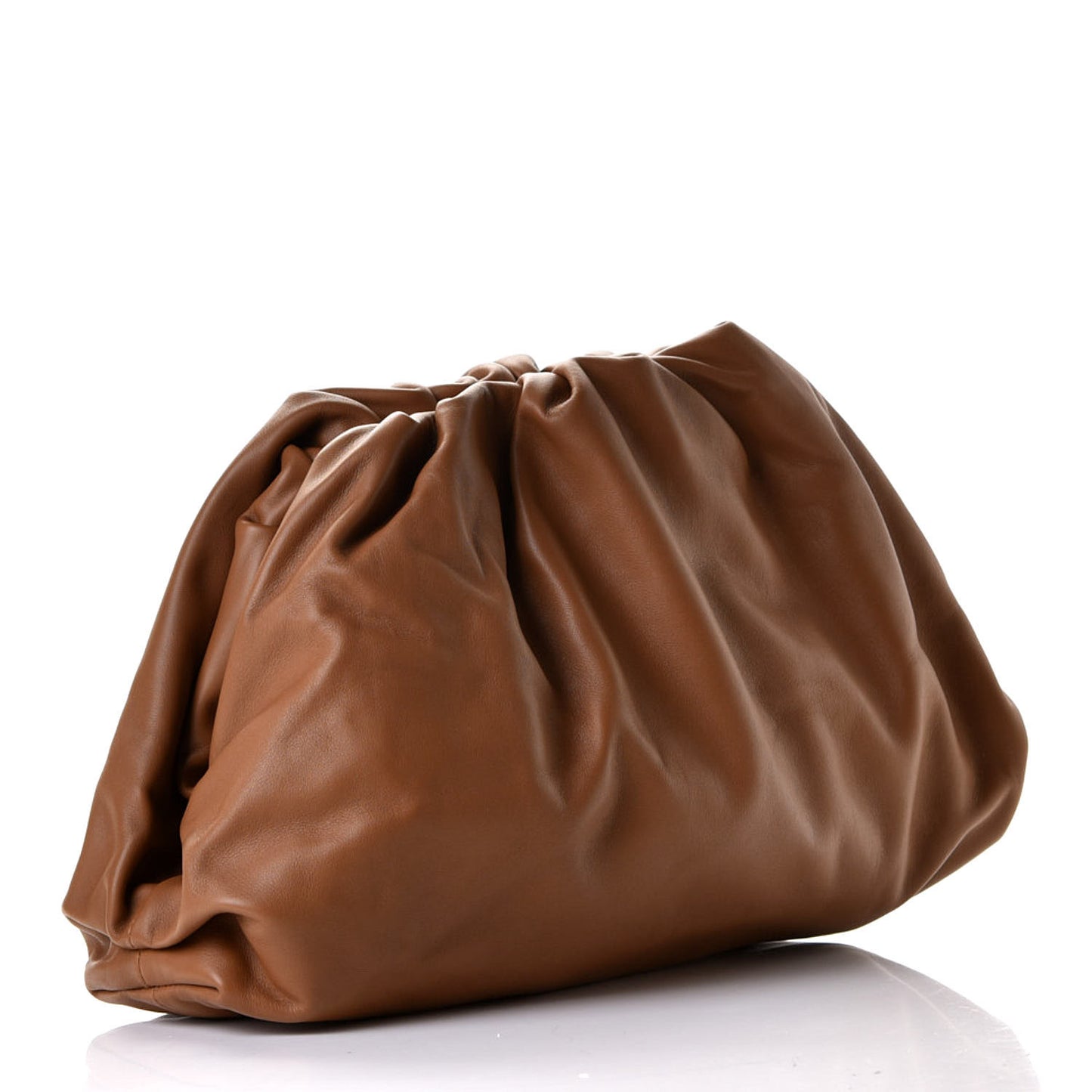 Smooth Butter Calf The Pouch Oversized Clutch Cammello