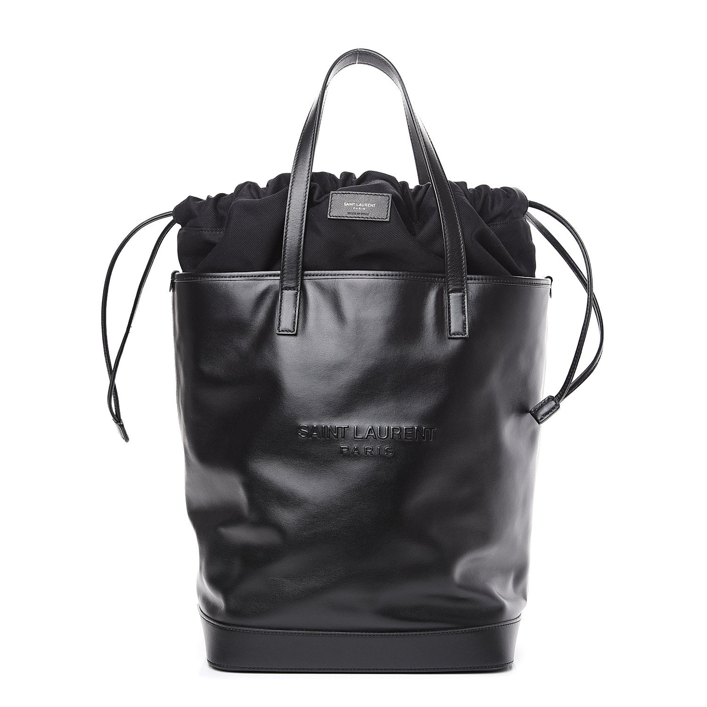 Calfskin Embossed Monogram Large Teddy Shopping Bag Black