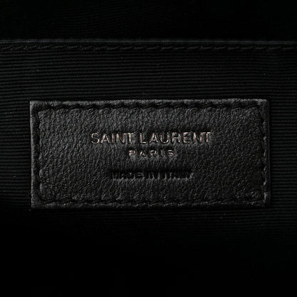 Saint Laurent Calfskin Matelasse Monogram Monochrome Lou Camera Bag Black 6 of 13
