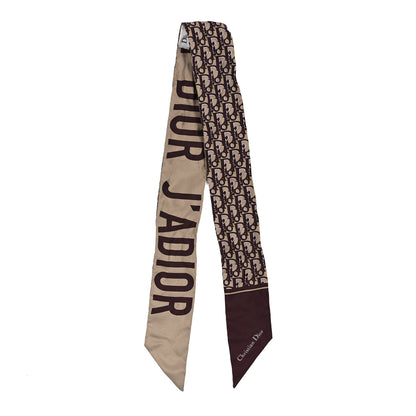 Christian Dior Silk Oblique Mitzah Scarf Bordeaux 2 of 3