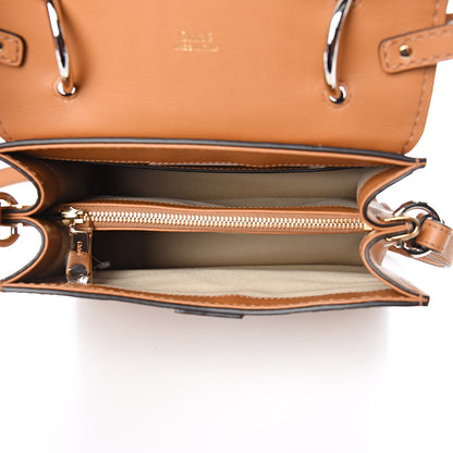 Chloe Calfskin Crocodile Embossed Small Aby Day Shoulder Bag Autumnal Brown 5 of 9