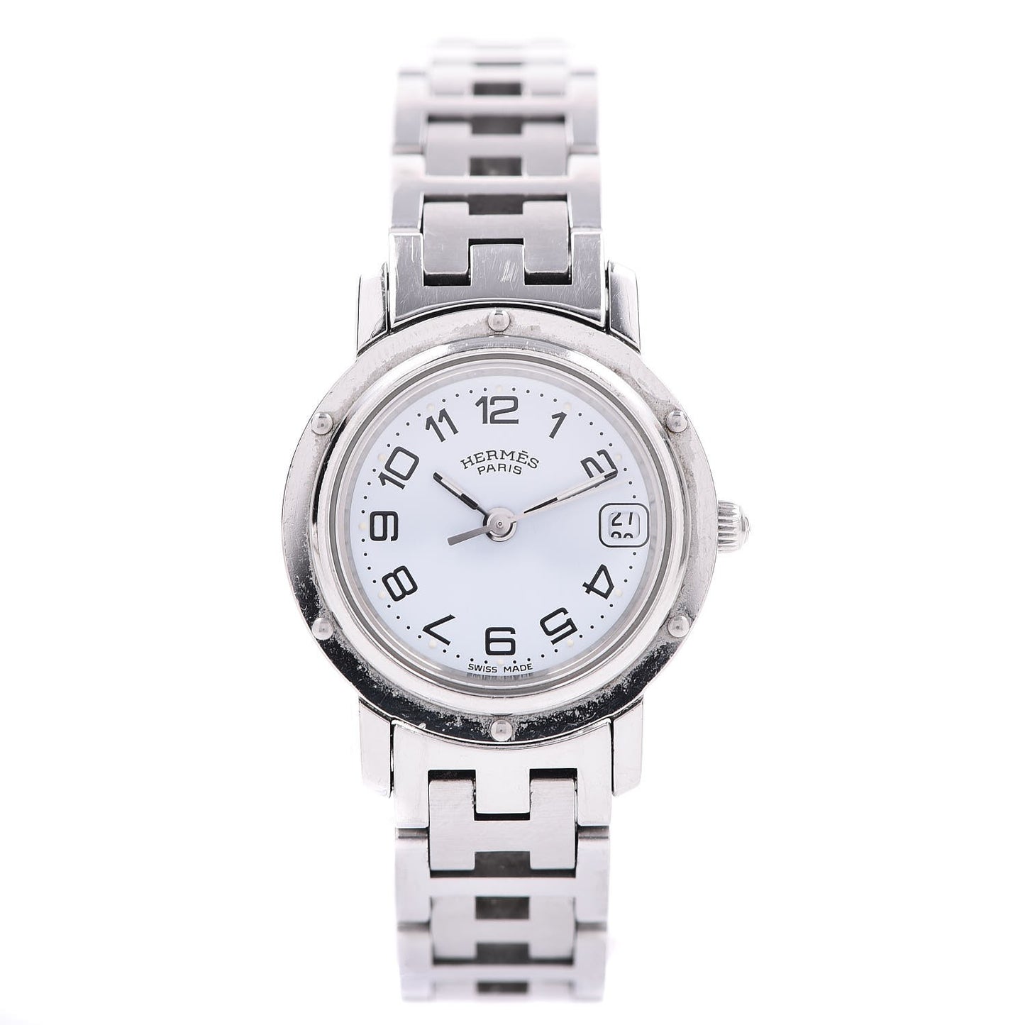 Stainless Steel 24mm Clipper Quartz Watch White