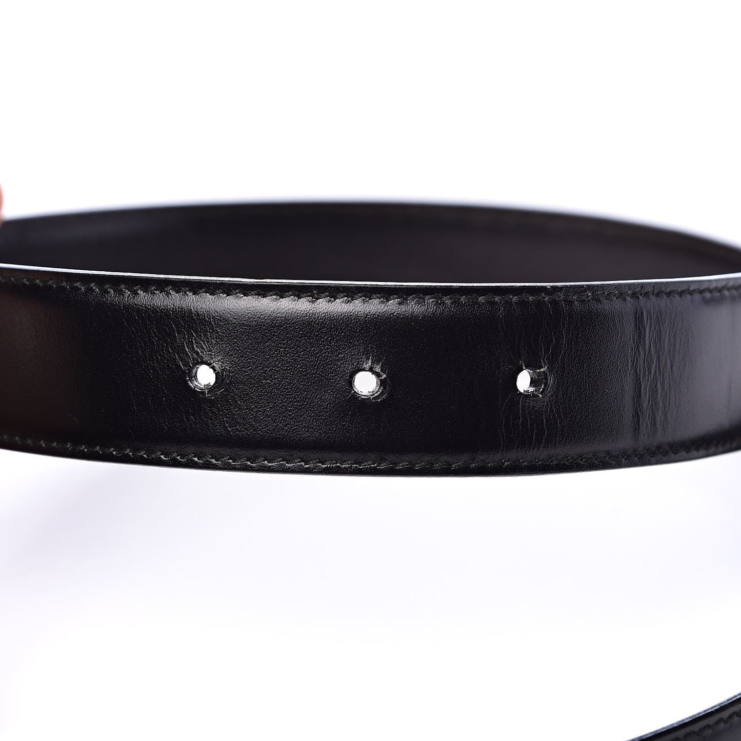 Calfskin Reversible Square G Buckle Belt 75 30 Black Brown