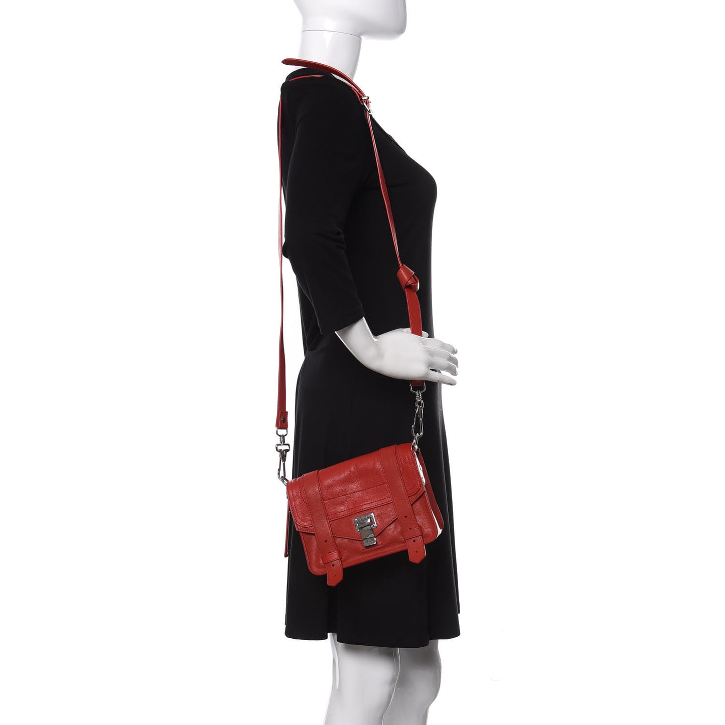 Lambskin PS1 Mini Crossbody Bag Red