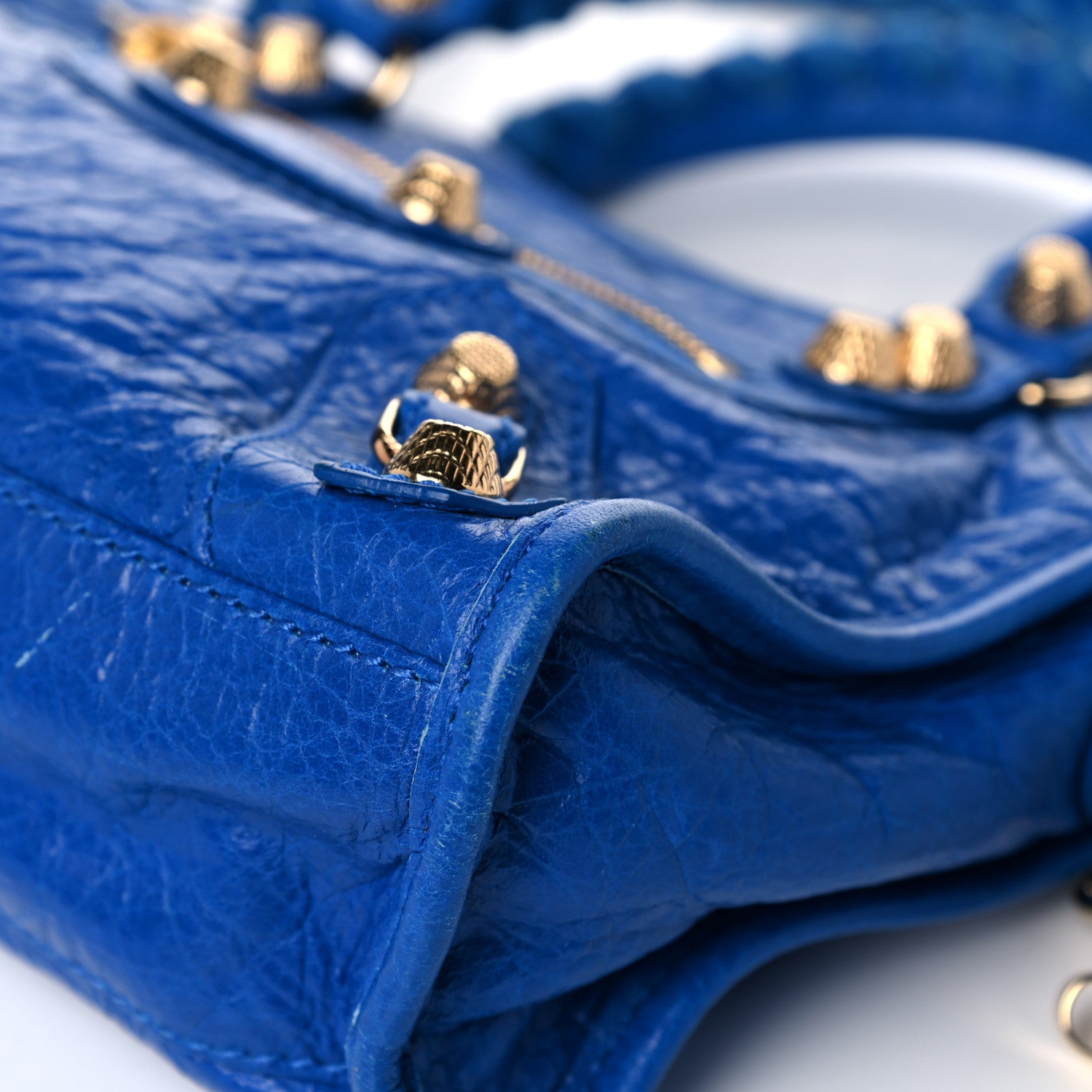Balenciaga Agneau Giant 12 Gold Hardware Mini City Bleu Lazuli 6 of 15
